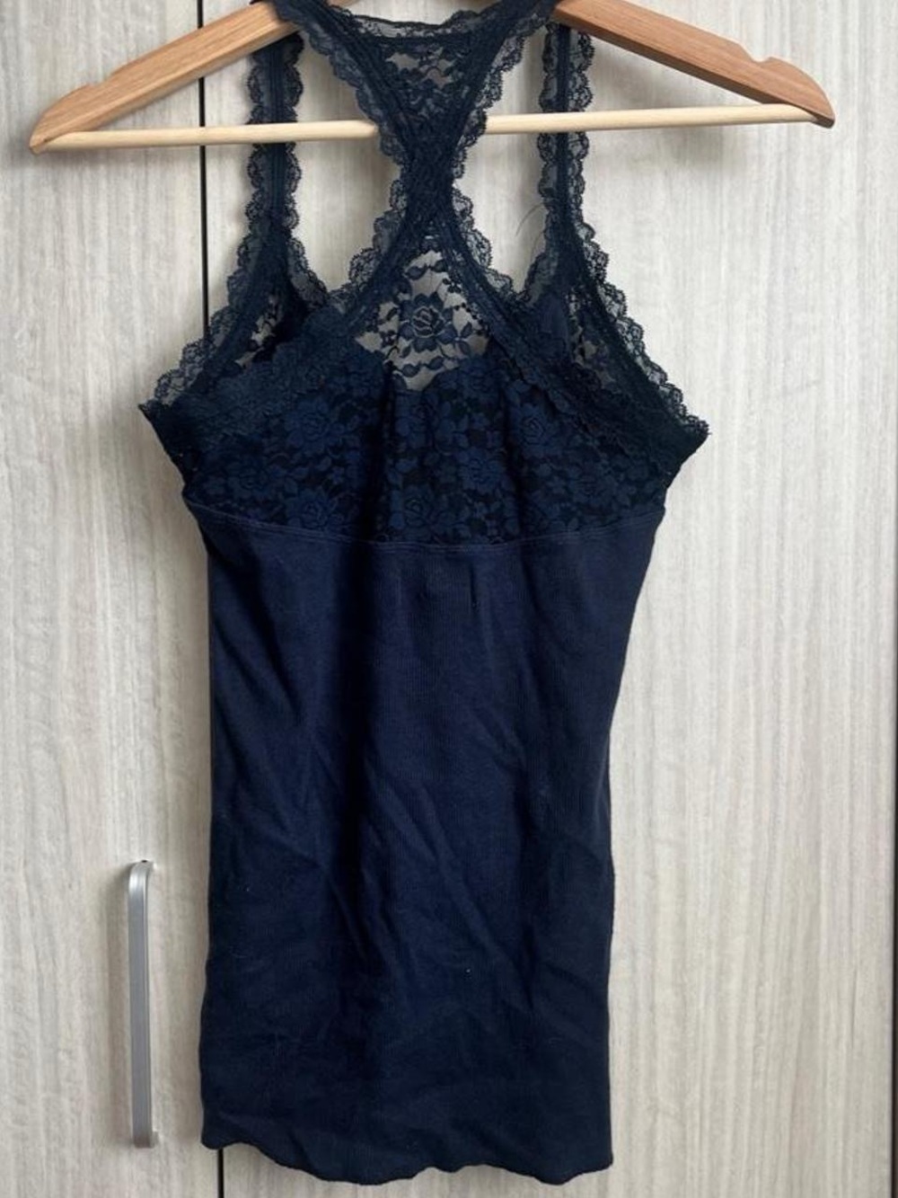 Abercrombie & Fitch Navy Lace Racerback Tank